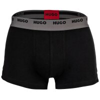 HUGO Herren Boxershorts, 5er Pack - Trunk Five Pack, Logo, Cotton Stretch Schwarz/Rot/Grau/Oliv M