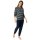 SCHIESSER Damen Schlafanzug, lang - Frottee, Bündchen, gestreift Blau L