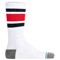 STANCE Unisex Socken 3er Pack - Boyd ST, Logo, Streifen, Crew Socken Weiß/Rot/Dunkelblau 35-37