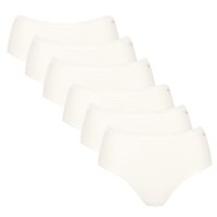 Sloggi Damen Slips, 6er Pack - GO Daily Cotton Midi 6P, Unterhose, Stretch-Baumwolle Weiß S