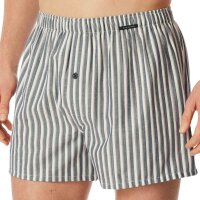 SCHIESSER Herren Web-Boxershorts, 2er Pack - Webware, Baumwolle Blau/Weiß 3XL