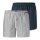 SCHIESSER Men Woven boxer shorts, pack of 2 - woven fabric, cotton Blue/White 3XL (XXX-Large)