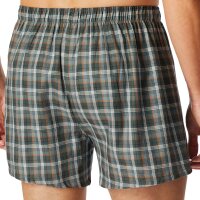 SCHIESSER Men Woven boxer shorts, pack of 2 - woven fabric, cotton Blue/Green M (Medium)