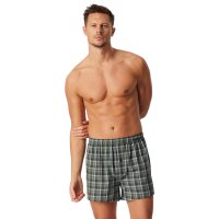 SCHIESSER Men Woven boxer shorts, pack of 2 - woven fabric, cotton Blue/Green XL (X-Large)