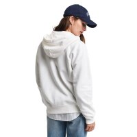 GANT Damen Sweatjacke - SHIELD ZIP HOODIE, Kapuzen-Jacke, Logo, Baumwoll-Mix Ecru S