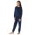 SCHIESSER Mädchen Schlafanzug, lang - Teens, Velour, Pyjama Set Dunkelblau 140