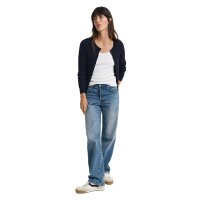 GANT womens cardigan - STRETCH COTTON CABLE CARDIGAN, cable knit, logo Blue S (Small)