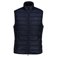 GANT Mens Down Vest - LIGHT DOWN VEST, lightweight quilted vest, stand-up collar, zip Blue M (Medium)