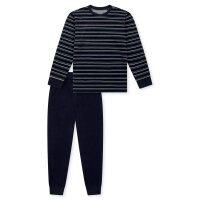 SCHIESSER Boys Pyjamas, long - Teens, terrycloth, striped Dark blue 140