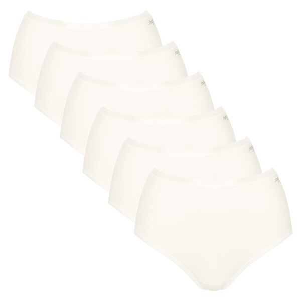 Sloggi ladies Highwaist briefs, 6-pack - GO Daily Cotton Highwaist 6P, pants, stretch cotton White S (Small)