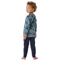 SCHIESSER boys pyjama set, 2-piece - Boys World 2, long, terrycloth, motif Blue/Grey 104