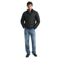 GANT Herren Daunenjacke - LIGHT DOWN JACKET, leichte Steppjacke, Stehkragen, Zip Schwarz M
