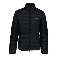 GANT Mens Down Quilted Jacket - LIGHT DOWN JACKET, zip, stand-up collar Black M (Medium)