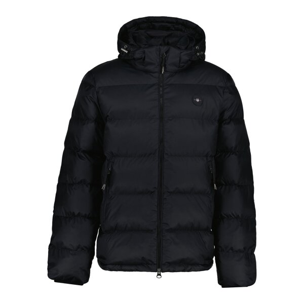 GANT Herren Winterjacke - ACTIVE CLOUD JACKET, Steppjacke, Kapuze, Zip Schwarz M