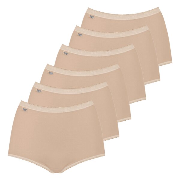 Sloggi Ladies Slip Maxi, Pack of 6 - Basic+, monochrome Powder 12
