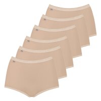 Sloggi Ladies Slip Maxi, Pack of 6 - Basic+, monochrome Powder 12