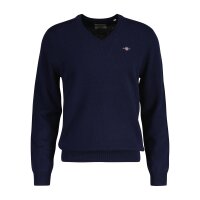 GANT Mens Knitted Sweater, V-Neck, Wool - EXTRAFINE...