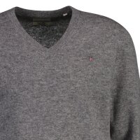 GANT Herren Strickpullover, V-Neck, Wolle - EXTRAFINE LAMBSWOOL V-NECK Grau Melange M