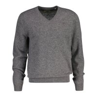 GANT Mens Knitted Sweater, V-Neck, Wool - EXTRAFINE LAMBSWOOL V-NECK Grey melange M (Medium)