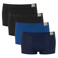Sloggi Herren Hipster, 4er Pack - GO Natural Hipster C4P, Boxershorts, Cotton Stretch Schwarz/Blau S