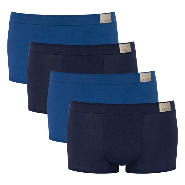 Sloggi mens hipster, pack of 4 - GO Natural Hipster C4P, boxer shorts, cotton stretch Blue S (Small)