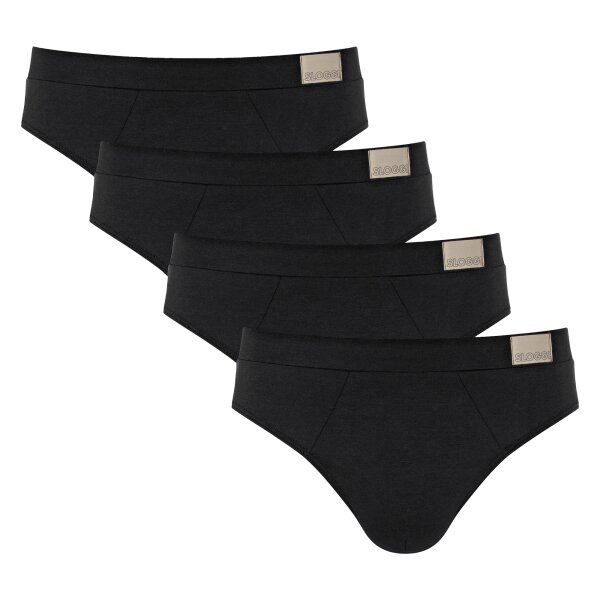 Sloggi mens briefs, 4-pack - GO Natural Brief C4P, pants, cotton stretch Black S (Small)
