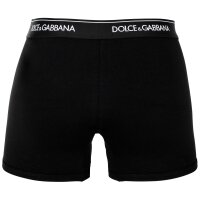 DOLCE & GABBANA Herren Boxershorts, 2er Pack - Regular Boxer, Stretch Baumwolle Schwarz M