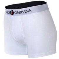 DOLCE & GABBANA Herren Boxershorts - Regular Boxer, Stretch Baumwolle Weiß M