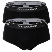 DOLCE & GABBANA mens briefs, 2-pack - Brando briefs, stretch cotton Black XL (X-Large)