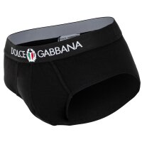 DOLCE & GABBANA Herren Slip - Slip Medio, Stretch Baumwolle Schwarz XL