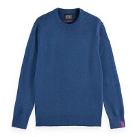 SCOTCH&SODA Herren Strickpullover - Soft Knit Regular Fit Crew Neck, einfarbig Dunkelblau S