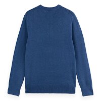 SCOTCH&SODA mens knitted jumper - Soft Knit Regular Fit Crew Neck, single-coloured Dark Blue S (Small)