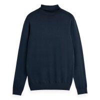 SCOTCH&SODA Men Turtleneck jumper - Ecovero Blend Turtleneck Sweater, single-coloured Dark Blue S (Small)