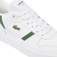 LACOSTE Mens Sneaker - T-CLIP SET, sneakers, logo, genuine leather White/Green EUR 43 (9 UK)