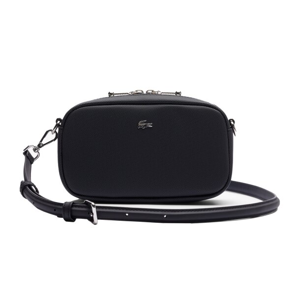 LACOSTE Damen Umhängetasche - Daily City Zipped Crossover Bag, 11x20x6cm (HxBxT) Schwarz