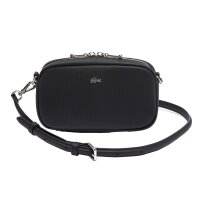 LACOSTE Ladies Shoulder bag - Daily City Zipped Crossover Bag, 11x20x6cm (HxWxD) Black