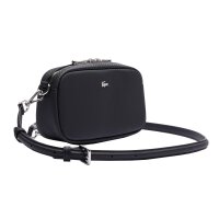LACOSTE Ladies Shoulder bag - Daily City Zipped Crossover Bag, 11x20x6cm (HxWxD) Black
