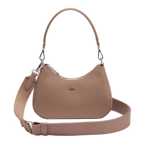 LACOSTE ladies handbag - Daily City Shoulder Bag, handbag, 15x23x6cm (HxWxD) Light brown