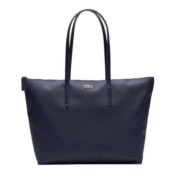 LACOSTE Damen Handtasche - L1212 Core Essentials Shopping Bag, 30x34x14cm (HxBxT) Dunkelblau