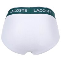 LACOSTE mens briefs, pack of 5 - Core, briefs, cotton stretch, logo waistband Black/Grey/White S (Small)