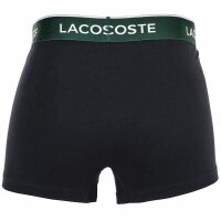 LACOSTE Herren Boxershorts, 5er Pack - Trunks, Casual, Cotton Stretch, Logobund Schwarz/Blau/Grün S