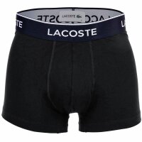 LACOSTE Men Boxer shorts, pack of 5 - trunks, casual, cotton stretch, logo waistband Black/Blue/Green S (Small)