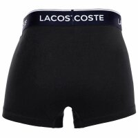 LACOSTE Men Boxer shorts, pack of 5 - trunks, casual, cotton stretch, logo waistband Black/Blue/Green S (Small)