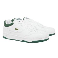 LACOSTE mens sneaker - Linedrive 125 1, trainers, logo, genuine leather White/Green EUR 43 (9 UK)