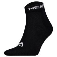 HEAD Unisex Quarter Socken, 12er Pack - Elements All Sport Quarter, Logo, einfarbig Schwarz 39-42
