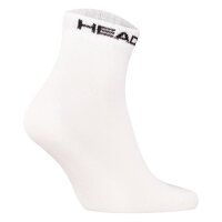 HEAD Unisex Quarter Socken, 12er Pack - Elements All Sport Quarter, Logo, einfarbig Weiß 43-46