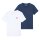 Levis Herren T-Shirts, 2er Pack - "The Graphic Tee - 2 Pack", Rundhals, Baumwolle Blau/Weiß 2XL