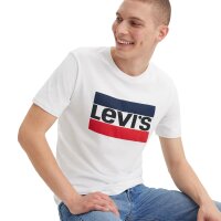 Levis Herren T-Shirt - "Sportswear Logo Graphic Tee", Rundhals, Baumwolle Weiß S