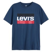Levis Herren T-Shirt - "Sportswear Logo Graphic Tee", Rundhals, Baumwolle Blau 2XL