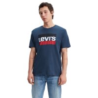 Levis Herren T-Shirt - "Sportswear Logo Graphic Tee", Rundhals, Baumwolle Blau 2XL